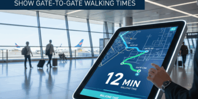 Professional featured image for article: Interactive Terminal Maps Show Gate-to-Gate Walking Times.