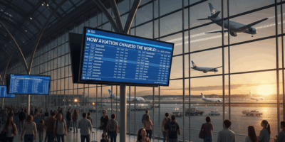 Professional airport travel image for article: How Aviation Changed the World A Brief History