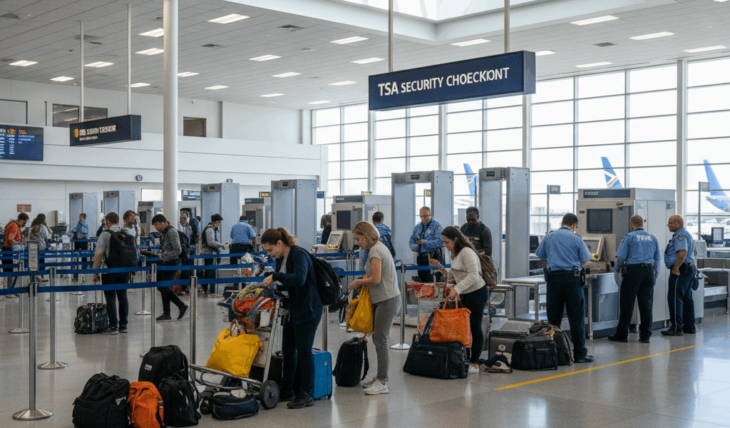 Professional featured image for article: What Slows Down TSA Lines and How to Get Through Faster. Hi