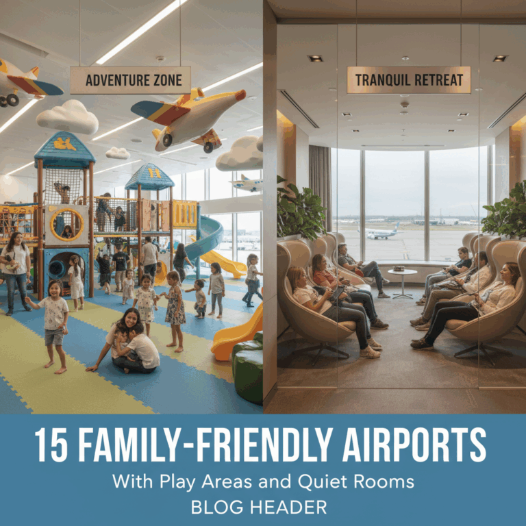 Professional featured image for article: 15 Family-Friendly Airports With Play Areas and Quiet Rooms
