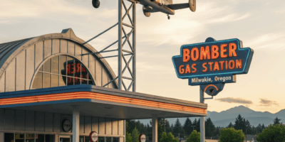 Professional featured image for article: Bomber Gas Station The Aviation-Themed Fuel Stop in Milwauk