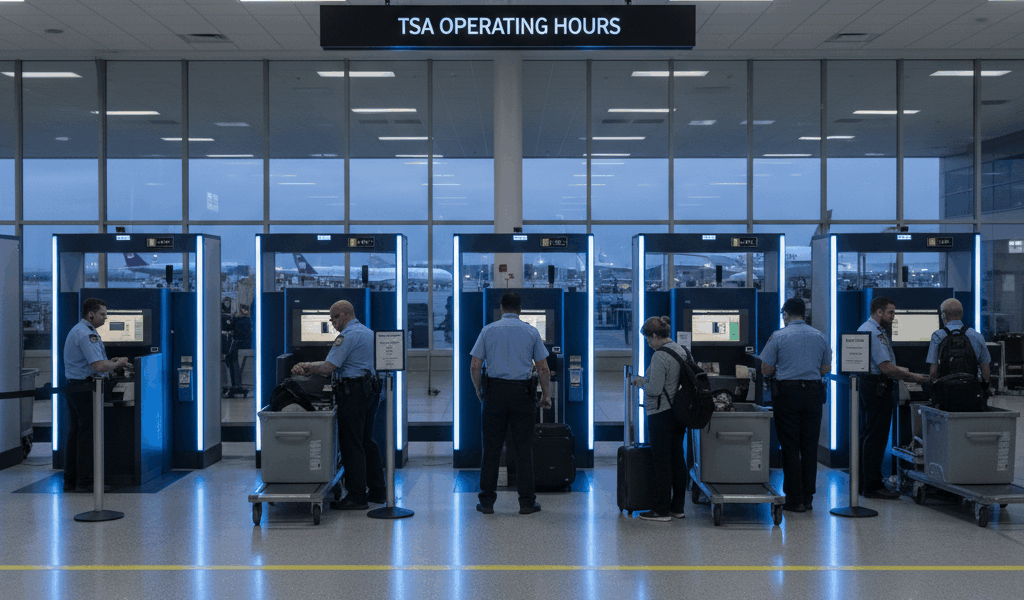 Professional featured image for article: TSA Operating Hours: When Security Opens at US Airports. Hi