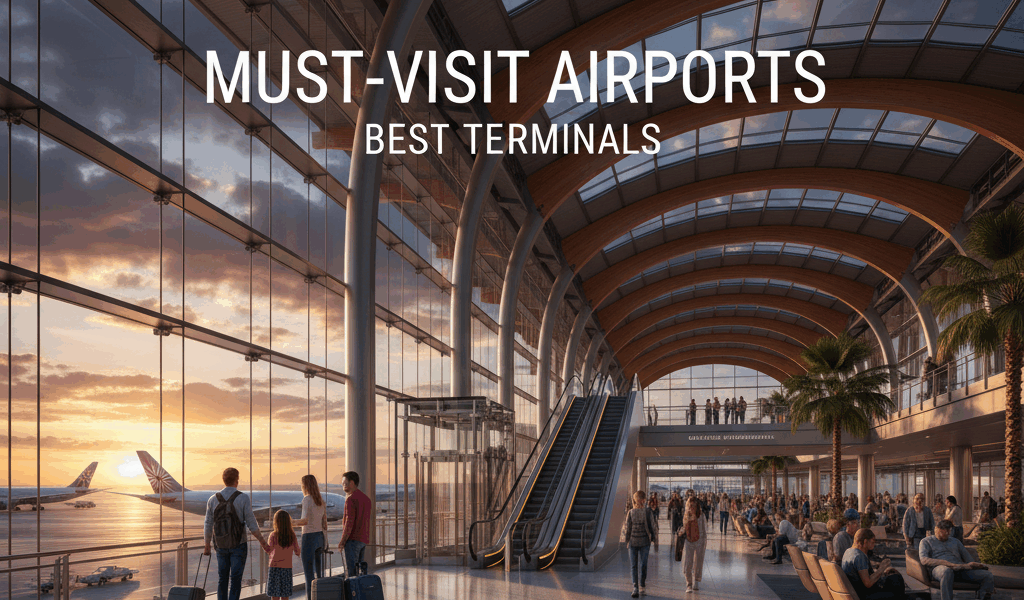 Professional featured image for airport travel article: Must-Visit Airports Around the World With Be