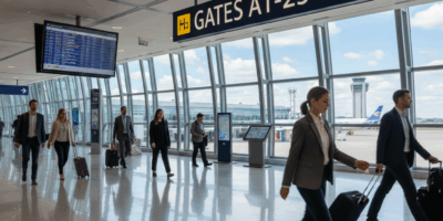 Professional airport travel image for article: How to Find Your Gate Quickly at Any Airport