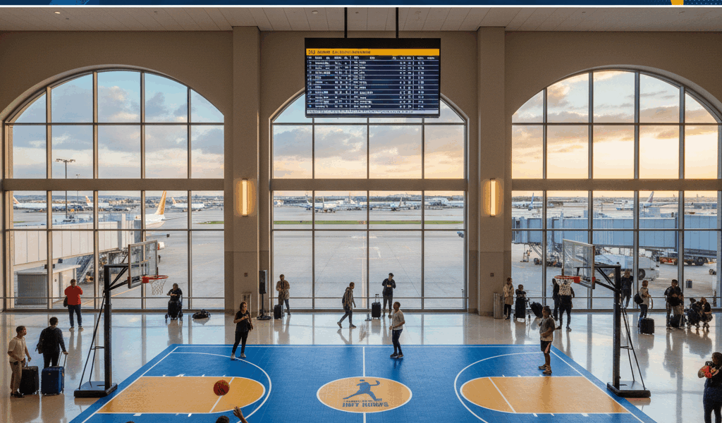 Professional featured image for article: Indianapolis Airport Basketball Court Where to Shoot Hoops.