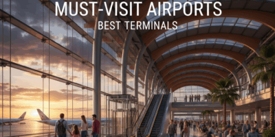 Professional featured image for airport travel article: Must-Visit Airports Around the World With Be