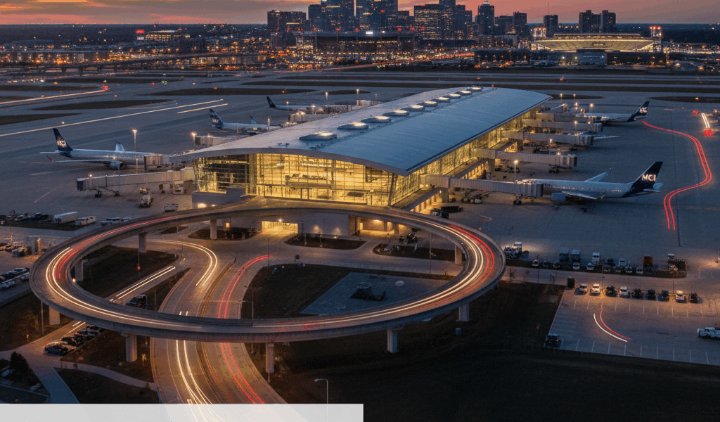 Professional featured image for article: Kansas City International Airport Guide 2025. High quality 