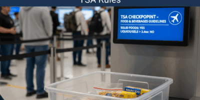 Professional featured image for article: Bringing Food Through Airport Security: TSA Rules. High qua