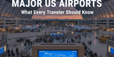 Professional featured image for article: Major US Airports What Every Traveler Should Know. High qua