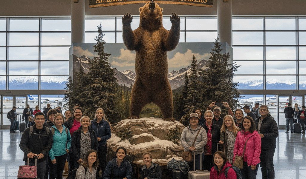 Anchorage Airport Bear The Giant Taxidermy Alaska Landmark