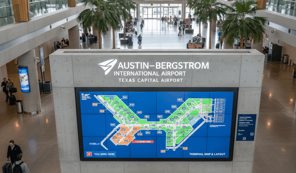 Austin Airport Map AUS Terminal Layout and Ground Transport