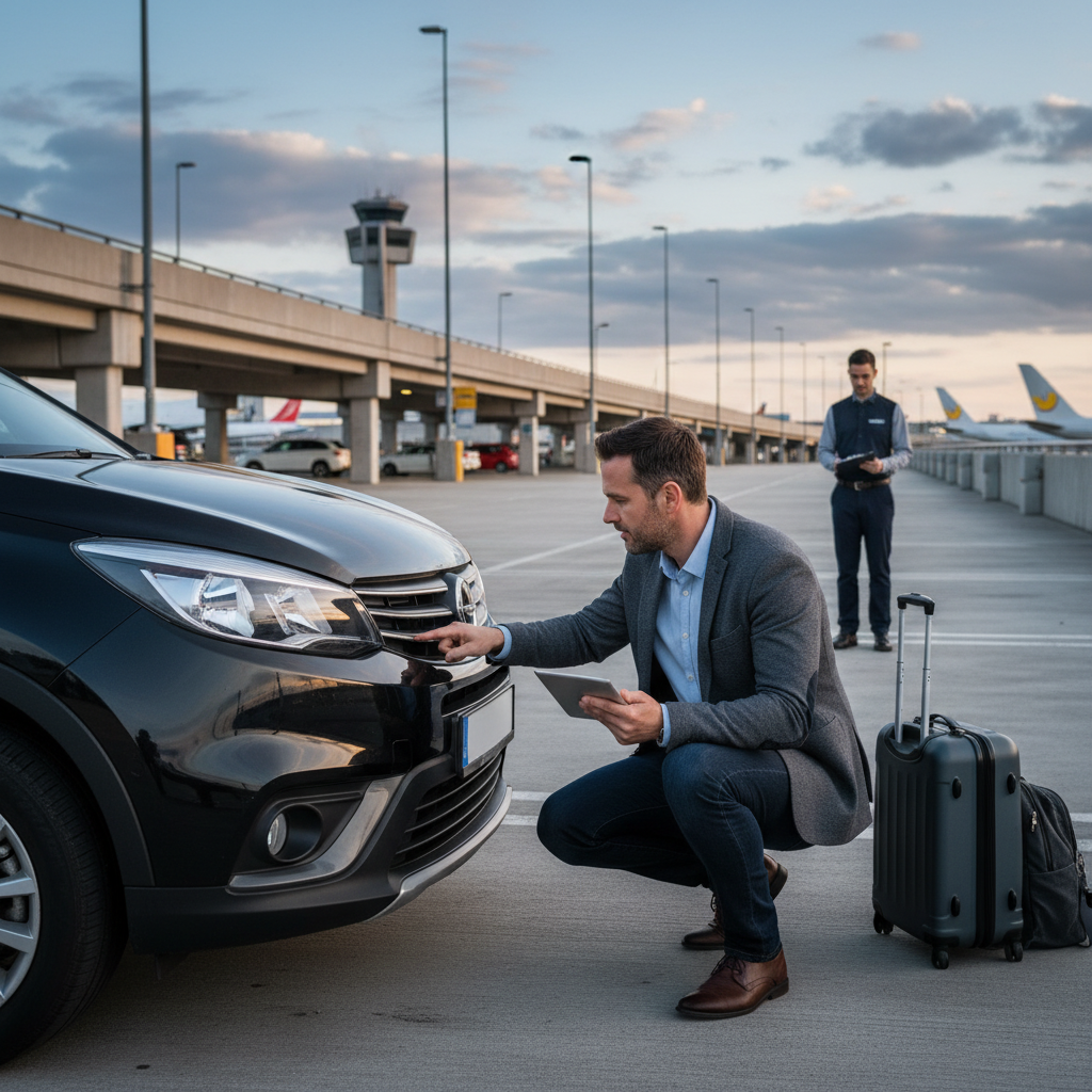 Rental car inspection