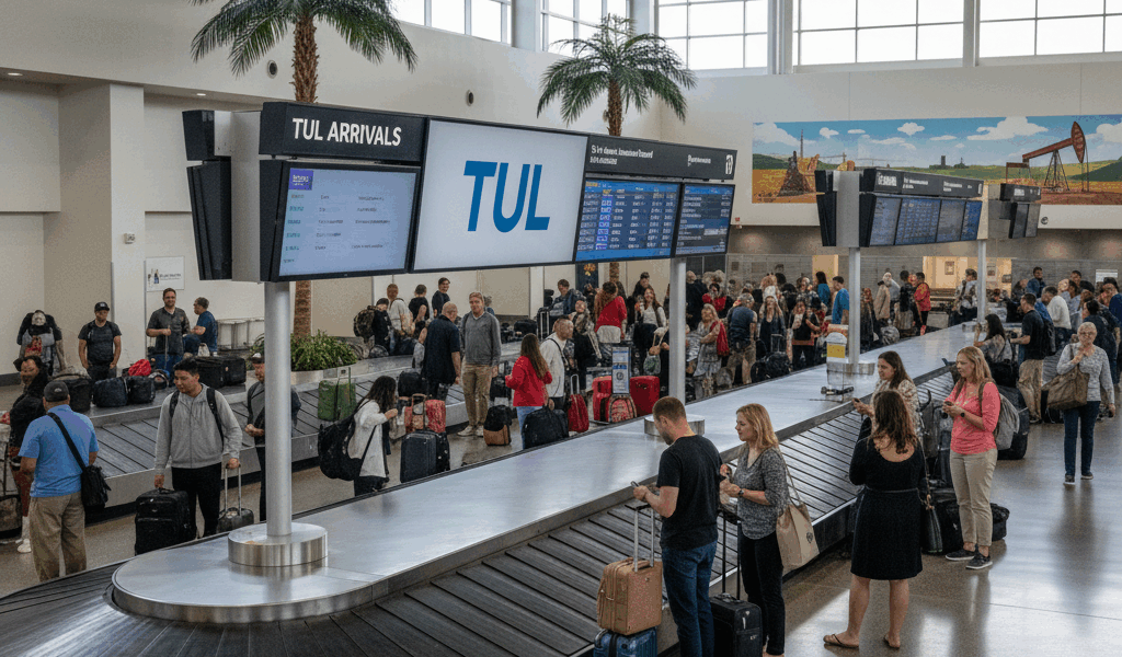 Tulsa Airport Arrivals TUL Baggage Claim and Ground Transport
